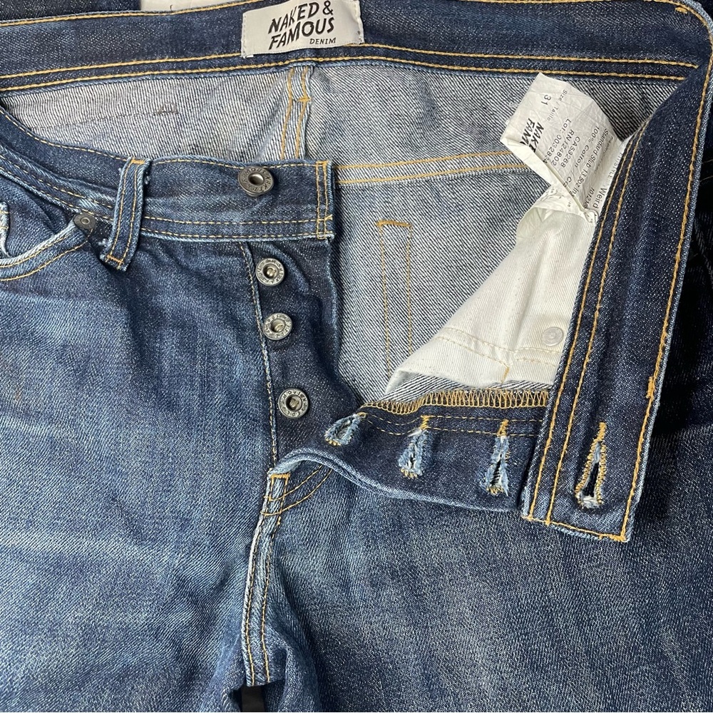Naked & Famous Weird Guy 13.5 oz Selvage Denim jeans - Picture 5 of 14